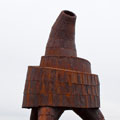 Priscilla, Queen of the Prairies, 2016. 74 inches high, about 500 pounds, oxidized steel.